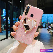 Load image into Gallery viewer, vivoy5s phone steel shell with protective sleeve vivo y19 film with crystal diamond voivu3 u3 personalized vovo y5s voviy19 DROP viv0u three all-inclusive fashion female housing vlvoy