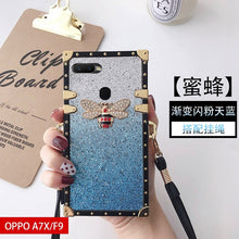 Load image into Gallery viewer, oppoa7x手机壳oppo a7x奢华闪粉0pp0f9蜜蜂opp潮女cph1823新款ooppF9 PBBM00防摔F9网红潮女oppo18013保护套