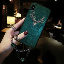 Load image into Gallery viewer, 欧美简约麋鹿三星Note9/8手机壳S9+奢华S8+全包S9软壳S8 Plus韩国女G9650水钻网红手链潮牌保护套硅胶祖母绿