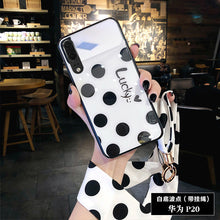 Load image into Gallery viewer, 补妆镜华为p30手机壳女mate20全包防摔p30pro玻璃mate10潮牌p20lite硅胶mate20pro个性创意p20pro带挂绳p20
