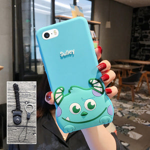 iphone5S手机壳苹果5保护套5S情侣卡通硅胶套SE全包防摔软外壳女