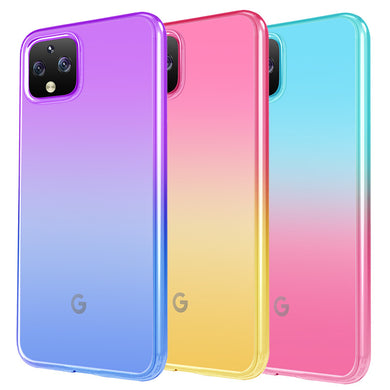 谷歌pixel4手机壳渐变透明彩虹google全包防摔Pixel 3A XL男女4xl