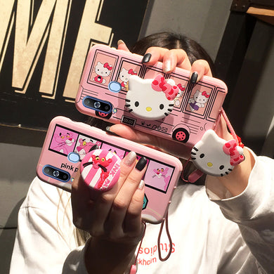 基新达 三星a8s手机壳a9star网红女款创意三星s10/s10plus/s10lite少女心粉软套挂绳防摔