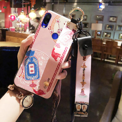 红米note7手机壳 硅胶全包边防摔小米红米note7pro中国风平安健康腕带note7挂绳个性创意少女网红款潮女款套