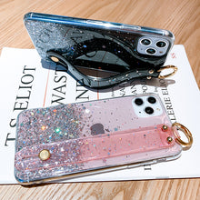 Load image into Gallery viewer, 日韩时尚闪/粉小米9手机壳个性滴胶银箔8se手腕带支架红米note7Pro全包透明防摔cc9se时尚女款k20保护套8青春