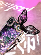 Load image into Gallery viewer, 苹果x手机壳女xr网红8plus流沙xs液体流动iphone6/6s时尚蕾丝6splus个性耳朵xsmax创意7硅胶7p全包边抖音潮款