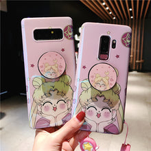 Load image into Gallery viewer, 美少女三星s10手机壳s8少女心note8/9全包s9+手机套a9star lite防摔s10e软壳a9s挂绳note10+保护套a8s软壳