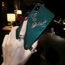 Load image into Gallery viewer, 欧美简约麋鹿三星Note9/8手机壳S9+奢华S8+全包S9软壳S8 Plus韩国女G9650水钻网红手链潮牌保护套硅胶祖母绿