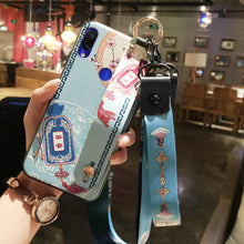 Load image into Gallery viewer, 红米note7手机壳 硅胶全包边防摔小米红米note7pro中国风平安健康腕带note7挂绳个性创意少女网红款潮女款套