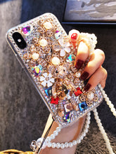 Load image into Gallery viewer, 奢华熊苹果x手机壳iPhone8plus带钻女款7plus镶钻xs max水钻8x潮牌xr新款6s网红6plus满钻xmax硅胶iphonexr套