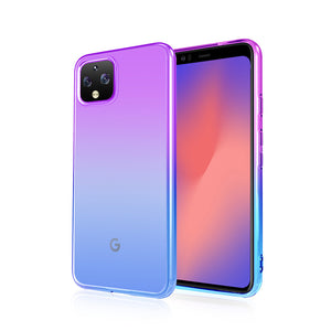 谷歌pixel4手机壳渐变透明彩虹google全包防摔Pixel 3A XL男女4xl