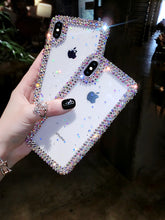 Load image into Gallery viewer, XSMAX抖音同款苹果x手机壳带钻XR全包边新款iphoneX女款X软壳iphone8plus硅胶套8P透明8水钻iphone7仙女7个性
