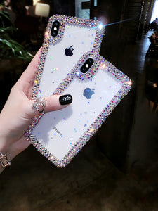 XSMAX抖音同款苹果x手机壳带钻XR全包边新款iphoneX女款X软壳iphone8plus硅胶套8P透明8水钻iphone7仙女7个性