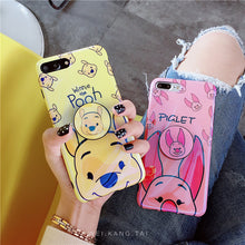 Load image into Gallery viewer, 蓝光镭射可爱卡通小熊xs max苹果6splus苹果XR手机壳iPhone7plus情侣全包软壳8plus硅胶套6s保护套女