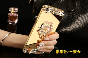 oppoR9手机壳水钻R9Splus金属边框外壳奢华女R7plus手机套镶钻R11
