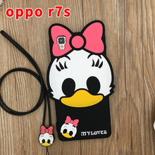 Load image into Gallery viewer, oppo r7s手机壳硅胶女款R7SM卡通保护套 可爱防摔软壳r7st挂绳潮