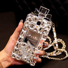 Load image into Gallery viewer, 三星note5手机壳 A7香水瓶s7保护套s6 edge plus硅胶水钻A8挂绳女