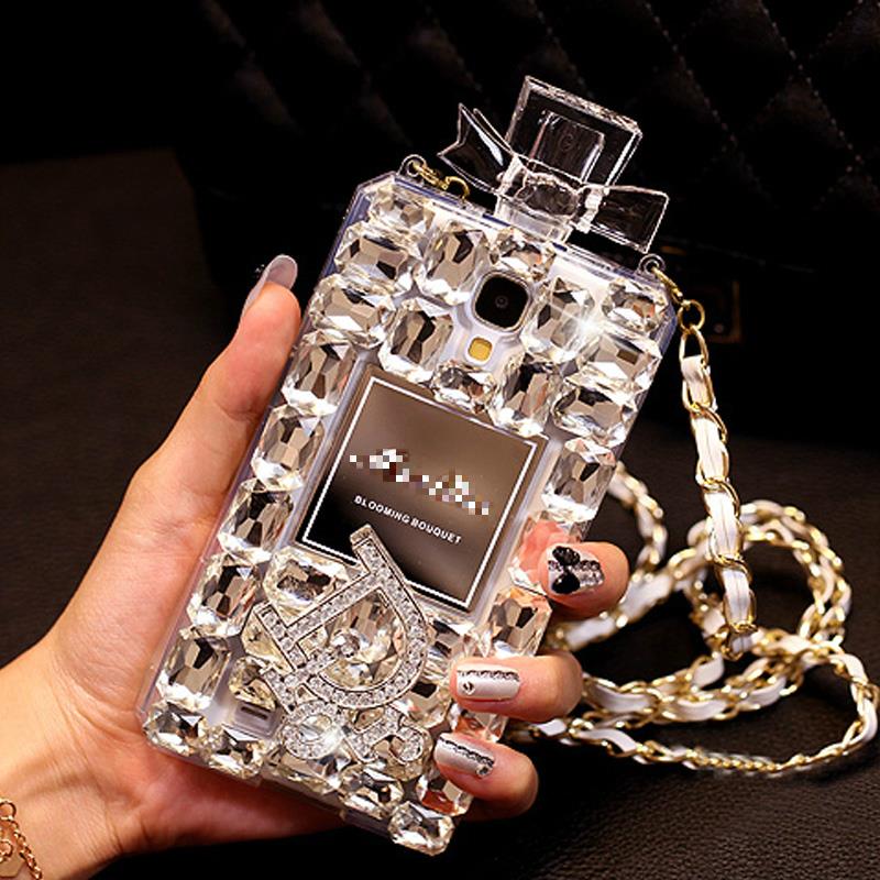 三星note5手机壳 A7香水瓶s7保护套s6 edge plus硅胶水钻A8挂绳女