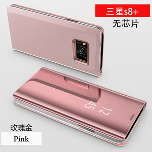 纽曼 三星s8手机壳男女s8plus保护套全包防摔s8+镜面翻盖皮套智能