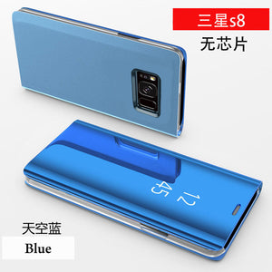 纽曼 三星s8手机壳男女s8plus保护套全包防摔s8+镜面翻盖皮套智能