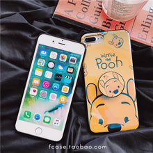Load image into Gallery viewer, 卡通抖音同款手机壳苹果6s/x维尼小熊iphone8/7plus懒人支架少女