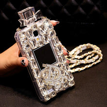 Load image into Gallery viewer, 三星note5手机壳 A7香水瓶s7保护套s6 edge plus硅胶水钻A8挂绳女