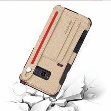 Load image into Gallery viewer, 三星s8手机壳防摔帆布轻薄保护套S9+plus硅胶边框外壳s8+防手汗防摔滑创意布纹后盖s9多功能男女金属指环扣新
