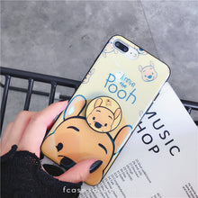 Load image into Gallery viewer, 卡通抖音同款手机壳苹果6s/x维尼小熊iphone8/7plus懒人支架少女