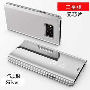 纽曼 三星s8手机壳男女s8plus保护套全包防摔s8+镜面翻盖皮套智能