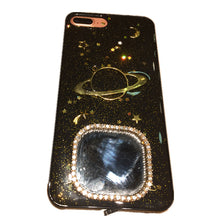 Load image into Gallery viewer, 透明土星星空苹果x手机壳滴胶闪粉iphone8plus全包软6s创意7P女款