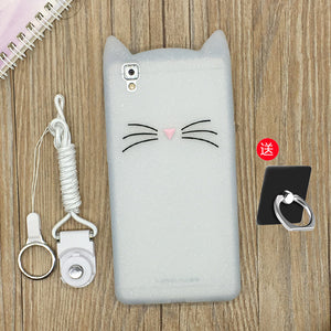 oppo r7s手机壳硅胶女款R7SM卡通保护套 可爱防摔软壳r7st挂绳潮