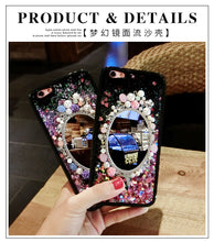 Load image into Gallery viewer, 为nova2plus手机壳液体流沙nova2s创意挂绳nova化妆镜软壳潮女