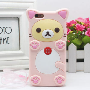 iphone5S手机壳苹果5保护套5S情侣卡通硅胶套SE全包防摔软外壳女