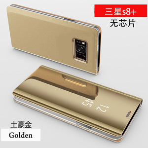 纽曼 三星s8手机壳男女s8plus保护套全包防摔s8+镜面翻盖皮套智能